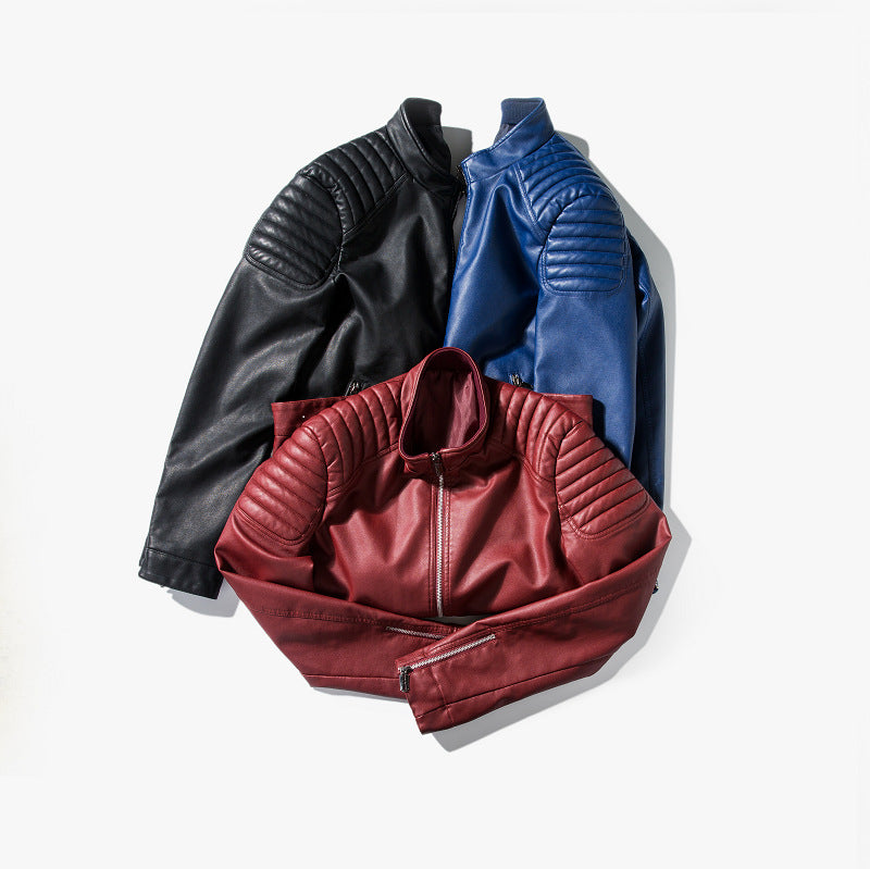 Herren klassische Motorradjacke Aliams