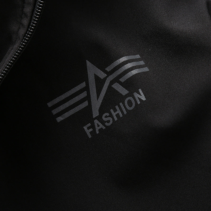 Herren funktionale Sportjacke mit verstellbarer Kapuze und atmungsaktiven Einsätzen Aliams