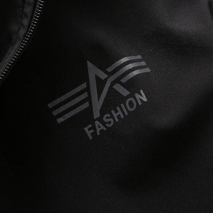 Herren funktionale Sportjacke mit verstellbarer Kapuze und atmungsaktiven Einsätzen Aliams