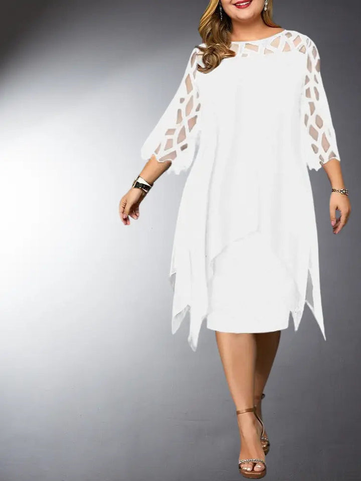 Aliams | Elegantes Plus Size Spitzen Midi Kleid