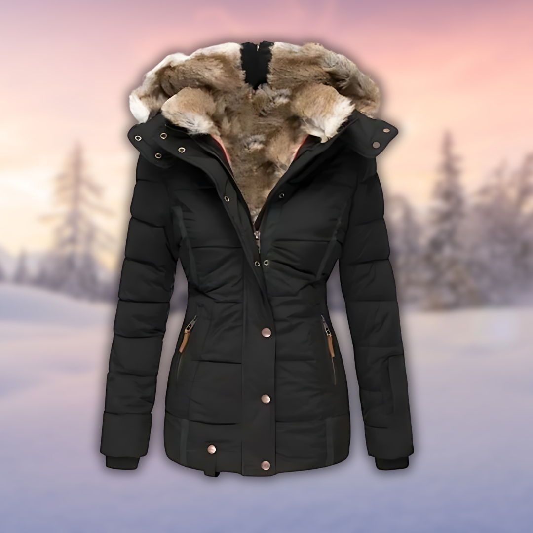 Elianee | Elegante Damen-Winterjacke Mit Pelz Und Kapuze