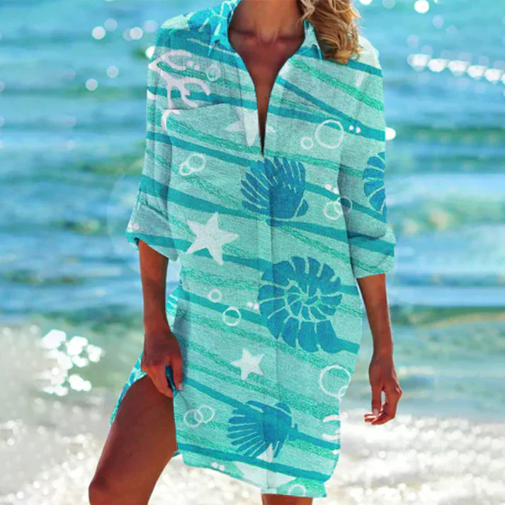 Aliams | Farbenfrohes Hemdkleid