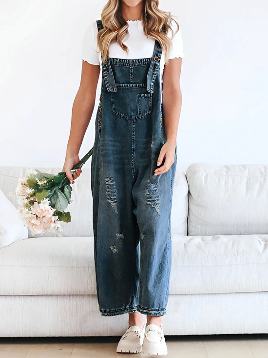 Aliams | Damen Lockere Denim Overall Komfortabel & Stilvoll