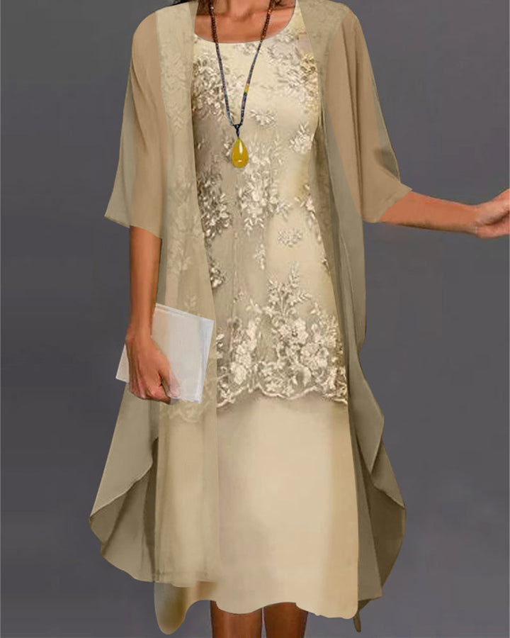 Aliams | Elegantes Chiffonkleid In Zwei Teilen