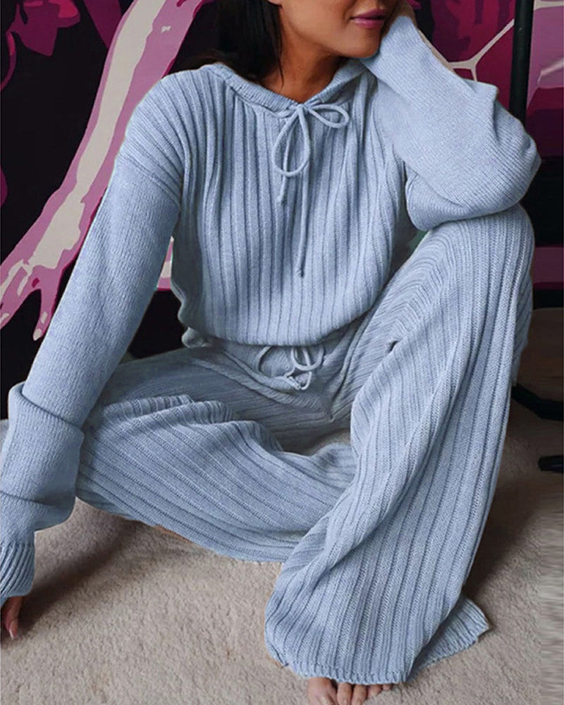 Damen Warmer Kapuzen Pyjama Anzug