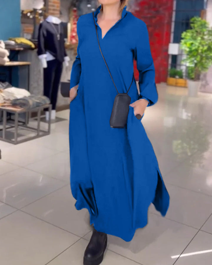 Aliams | Langes Kleid mit Seitenschlitz