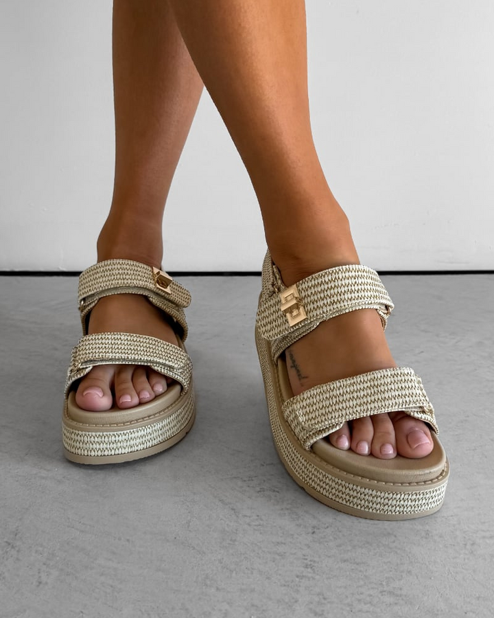 Aliams | Chunky Rattansandalen für Damen