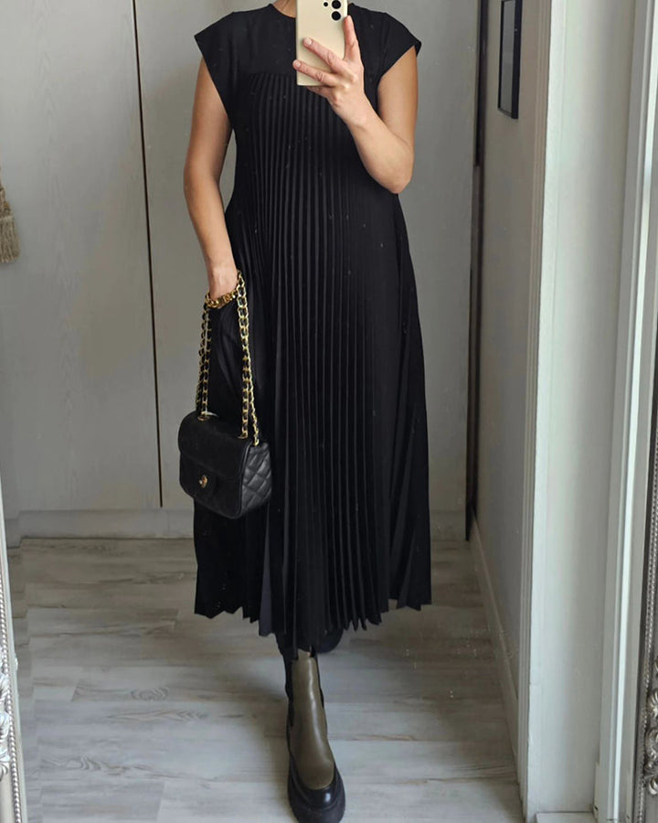 Aliams | Ärmelloses Plisseekleid