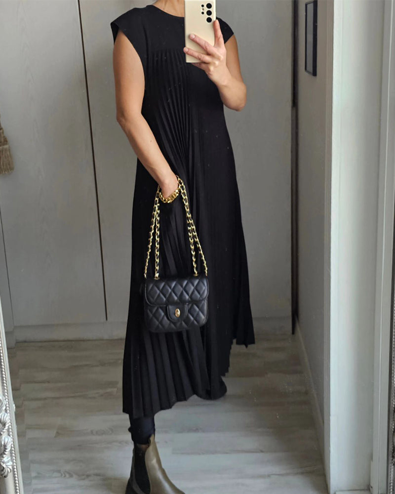 Aliams | Ärmelloses Plisseekleid