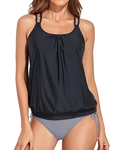 Aliams | Athletische Zweiteilige Tankini Badeanzüge für Frauen Bauchkontrolle Schwimmanzüge
