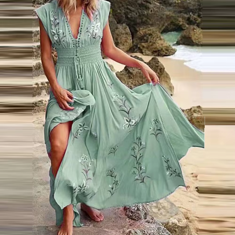 Aliams | Boho Kleid mit Stickereien für Einen Traumhaften Sommerlook