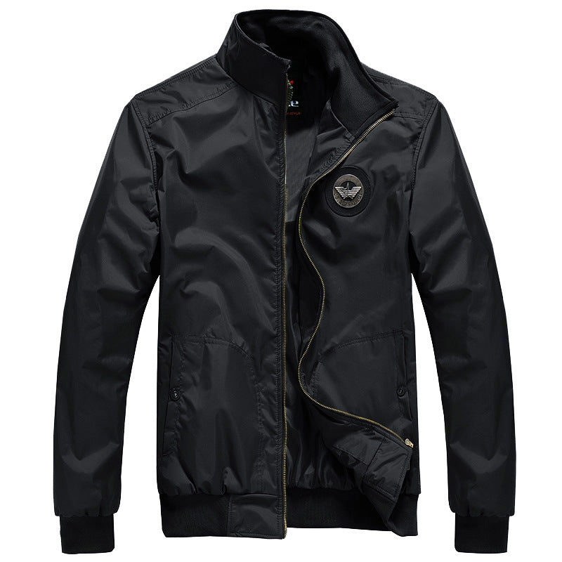 Herren Übergangsjacke im sportlichen Design mit hohem Stehkragen und praktischen Taschen Aliams