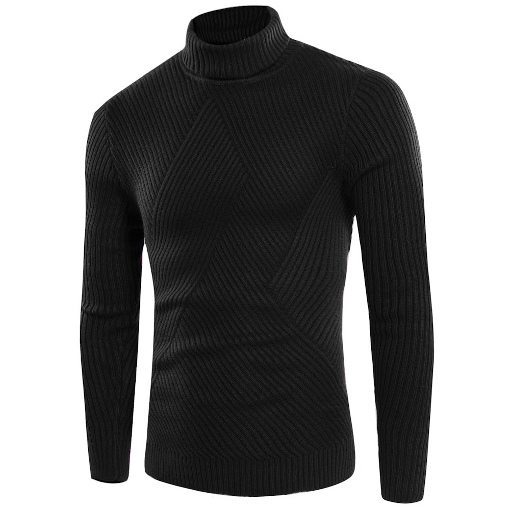 Herren stilvoller Rollkragenpullover mit strukturiertem Design Aliams