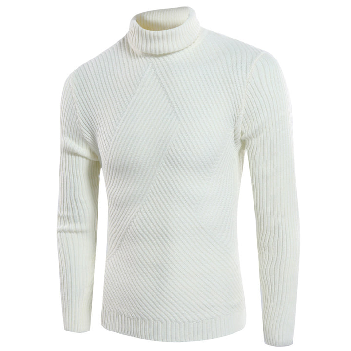 Herren stilvoller Rollkragenpullover mit strukturiertem Design Aliams