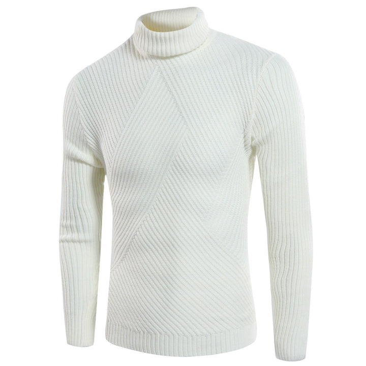 Herren stilvoller Rollkragenpullover mit strukturiertem Design Aliams