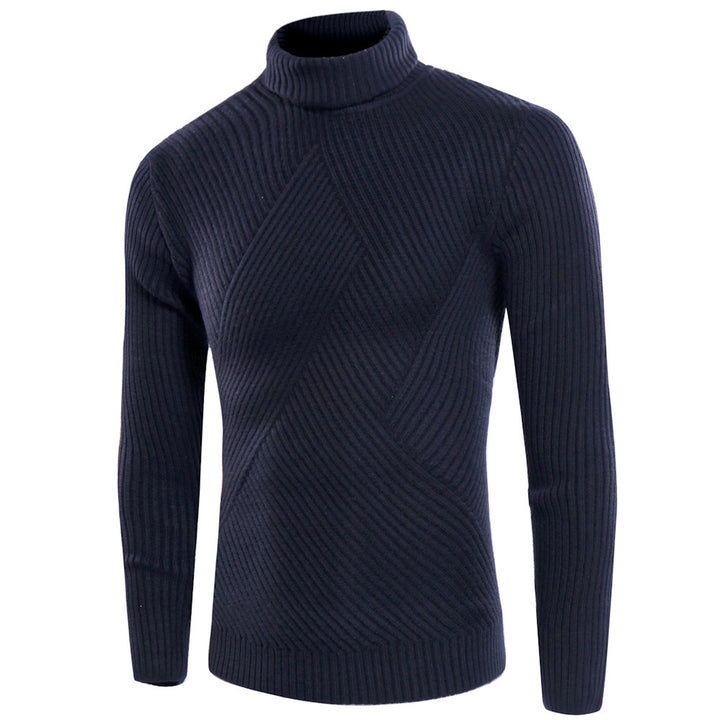 Herren stilvoller Rollkragenpullover mit strukturiertem Design Aliams
