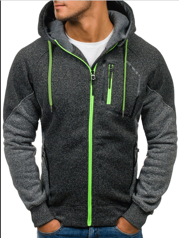 Herren Hochwertiger Sportjacke mit modernem Reißverschluss und praktischen Taschen Aliams