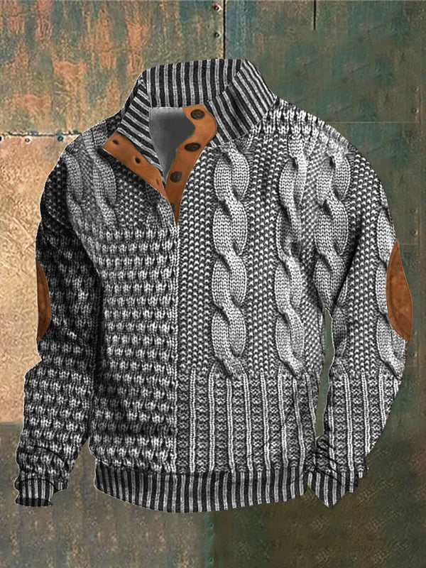 Bedruckter Herren-Pullover mit modischem Design