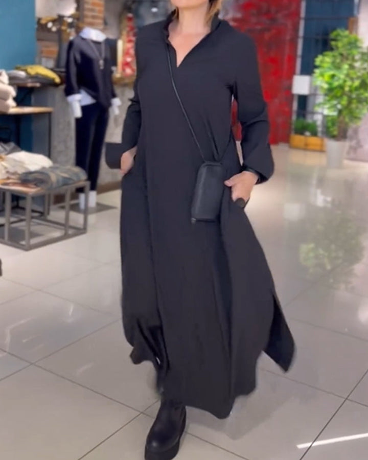 Aliams | Langes Kleid mit Seitenschlitz