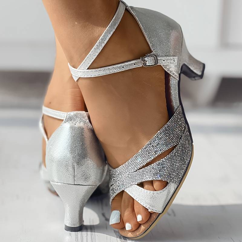 Aliams | Elegante Pailletten-Sandalen