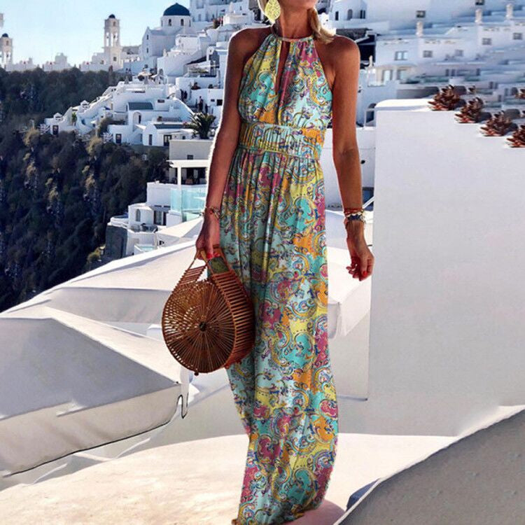 Aliams | Boho Maxikleid mit Neckholder
