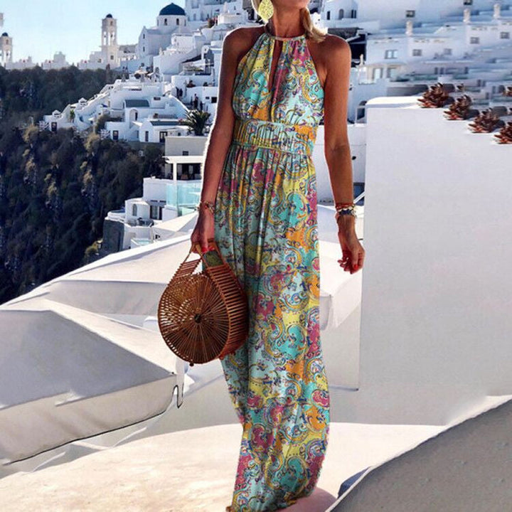 Aliams | Boho Maxikleid mit Neckholder