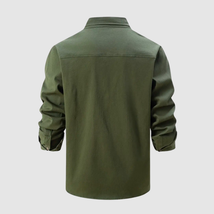 Herrenbluse mit gerader Passform und glatter Oberfläche