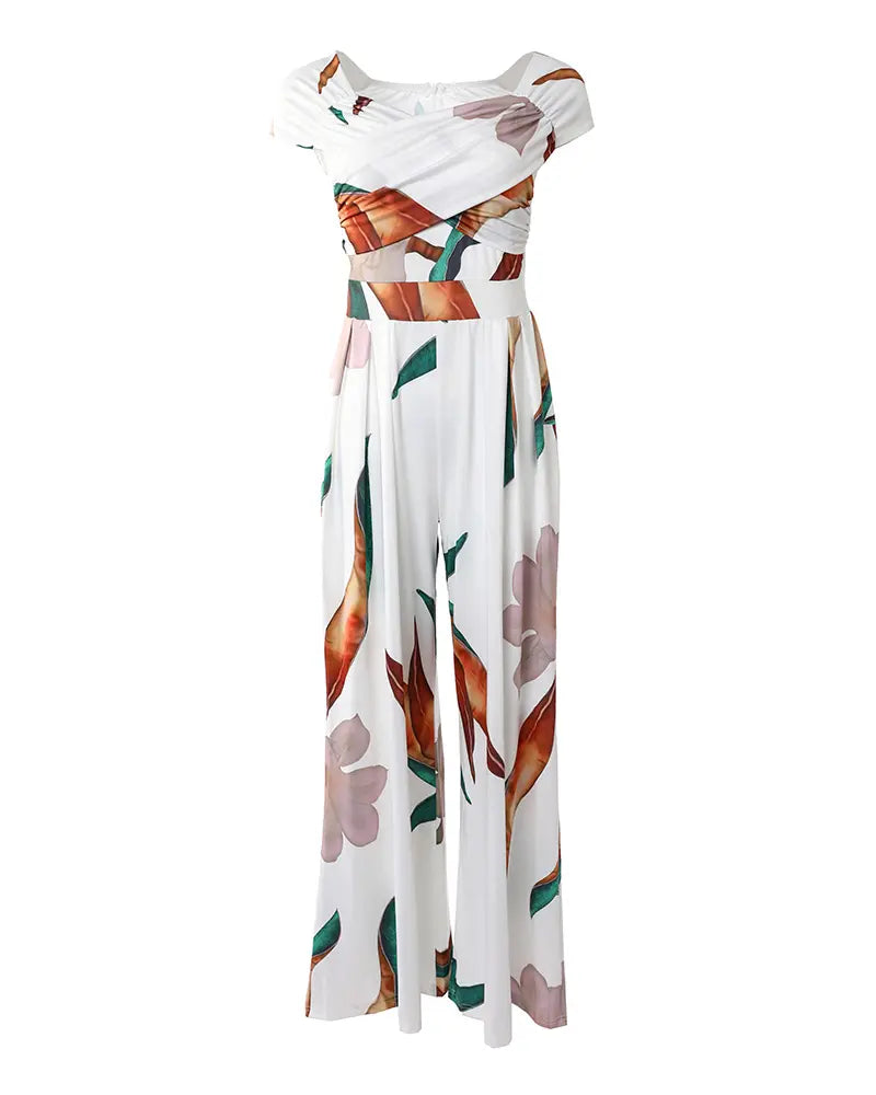 Aliams | Elegantes Jumpsuit Kleid mit Blumenmuster