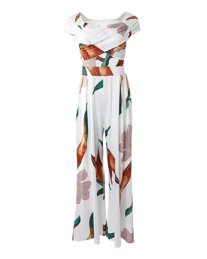 Aliams | Elegantes Jumpsuit Kleid mit Blumenmuster