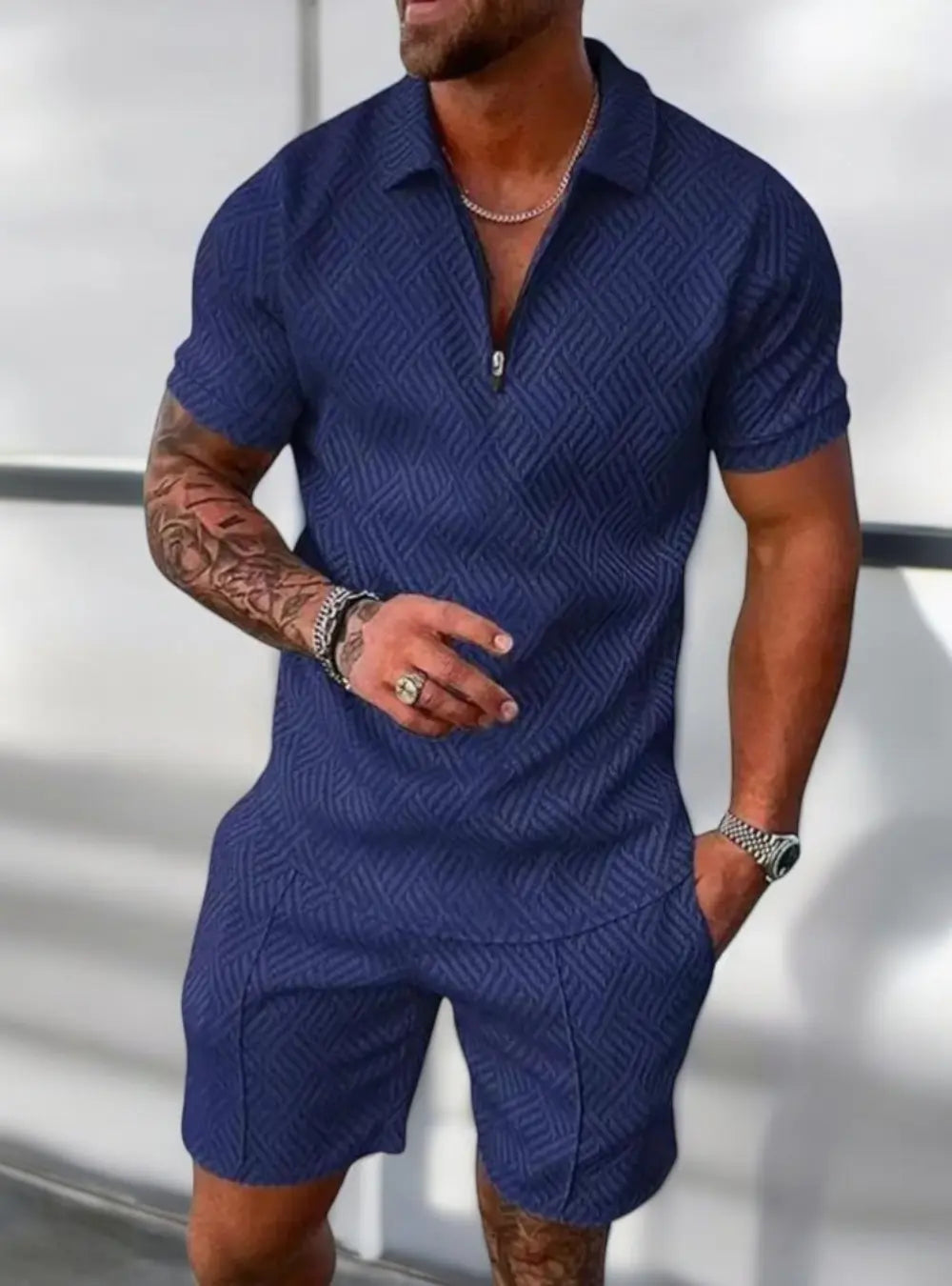 Aliams | Herren Sommer Hemd und Hose Satz