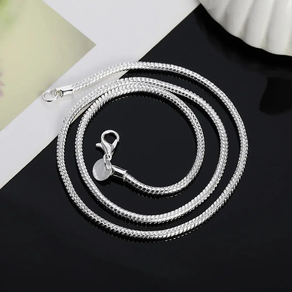 Aliams | 925 3Mm Sterling Silber Schlangen Kette
