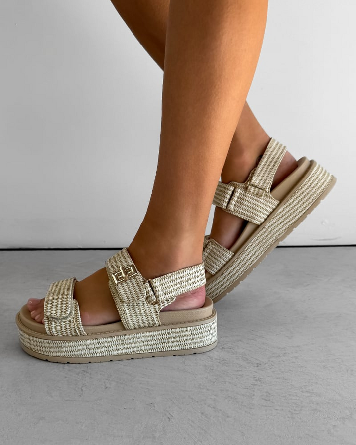 Aliams | Chunky Rattansandalen für Damen