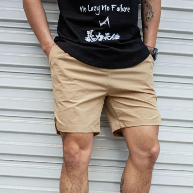 Aliams | Atmungsaktive, Einfarbige Badeshorts für Männer mit Kordel
