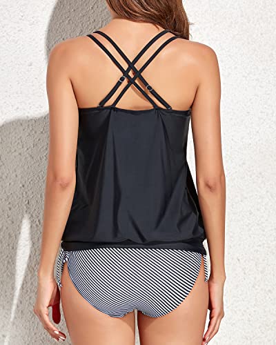 Aliams | Athletische Zweiteilige Tankini Badeanzüge für Frauen Bauchkontrolle Schwimmanzüge