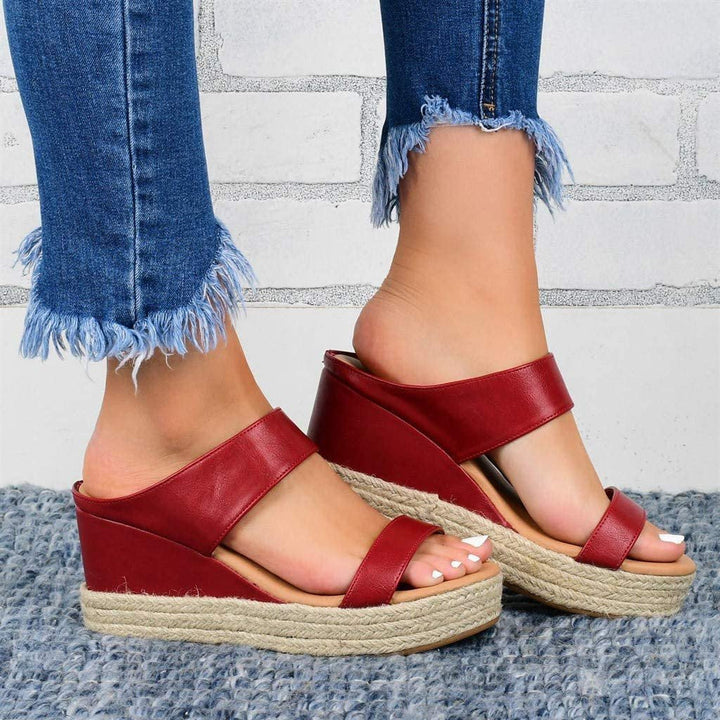 Damen Sommer-Sandalen Mit Dicker Sohle