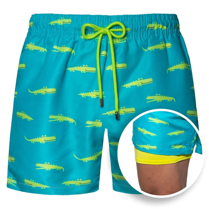 Aliams | Doppellagige Strandshorts für Herren