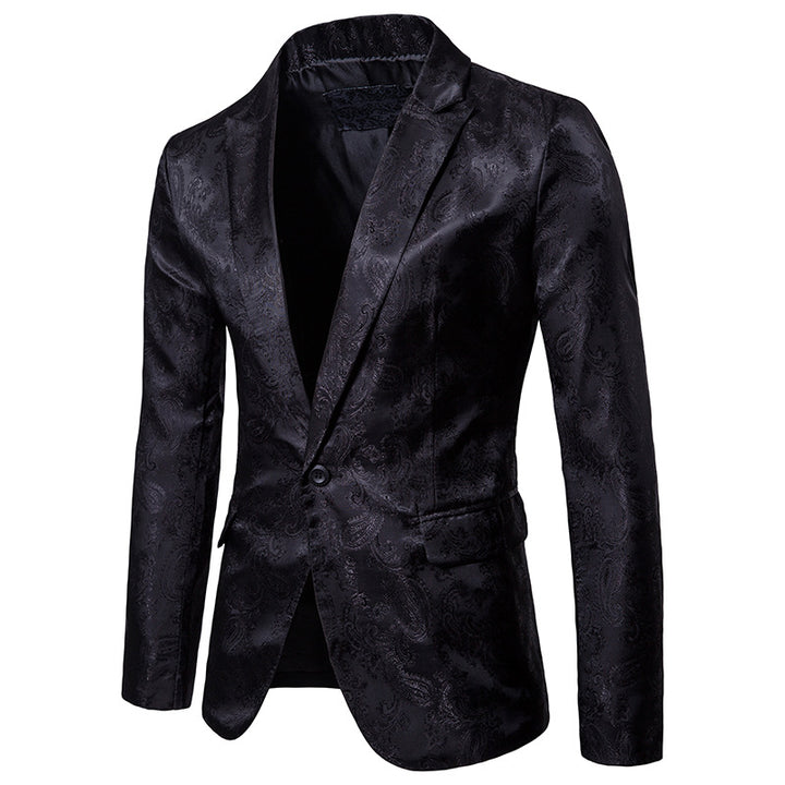 Herren eleganter Smokingblazer mit Jacquard-Muster Aliams
