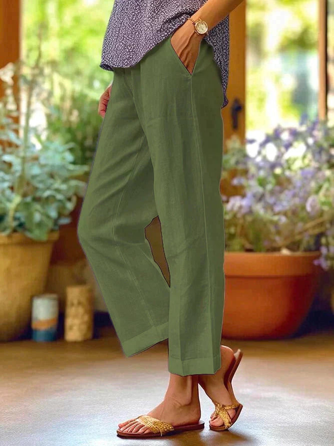 Aliams | Luftige Damen Leinenhose für Den Sommer
