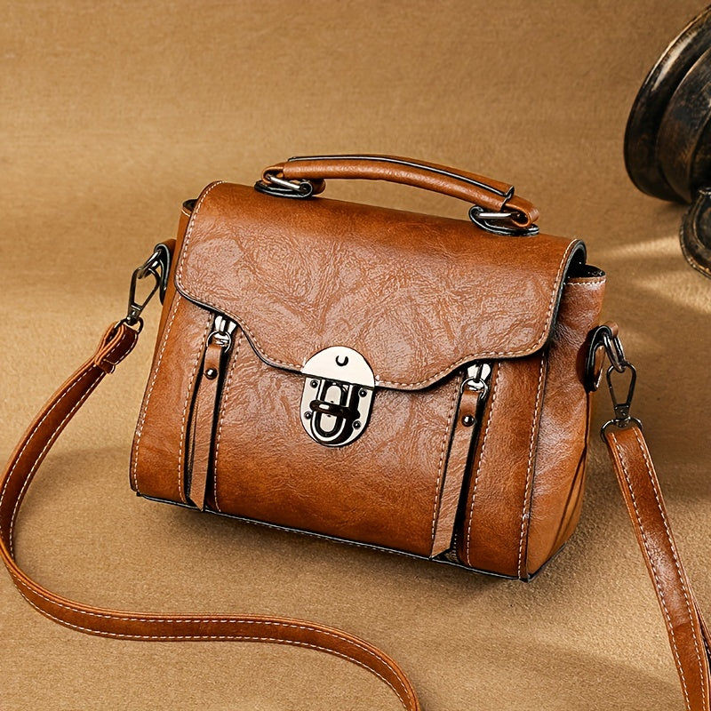 Damen Vintage Handtasche Mit Klappe