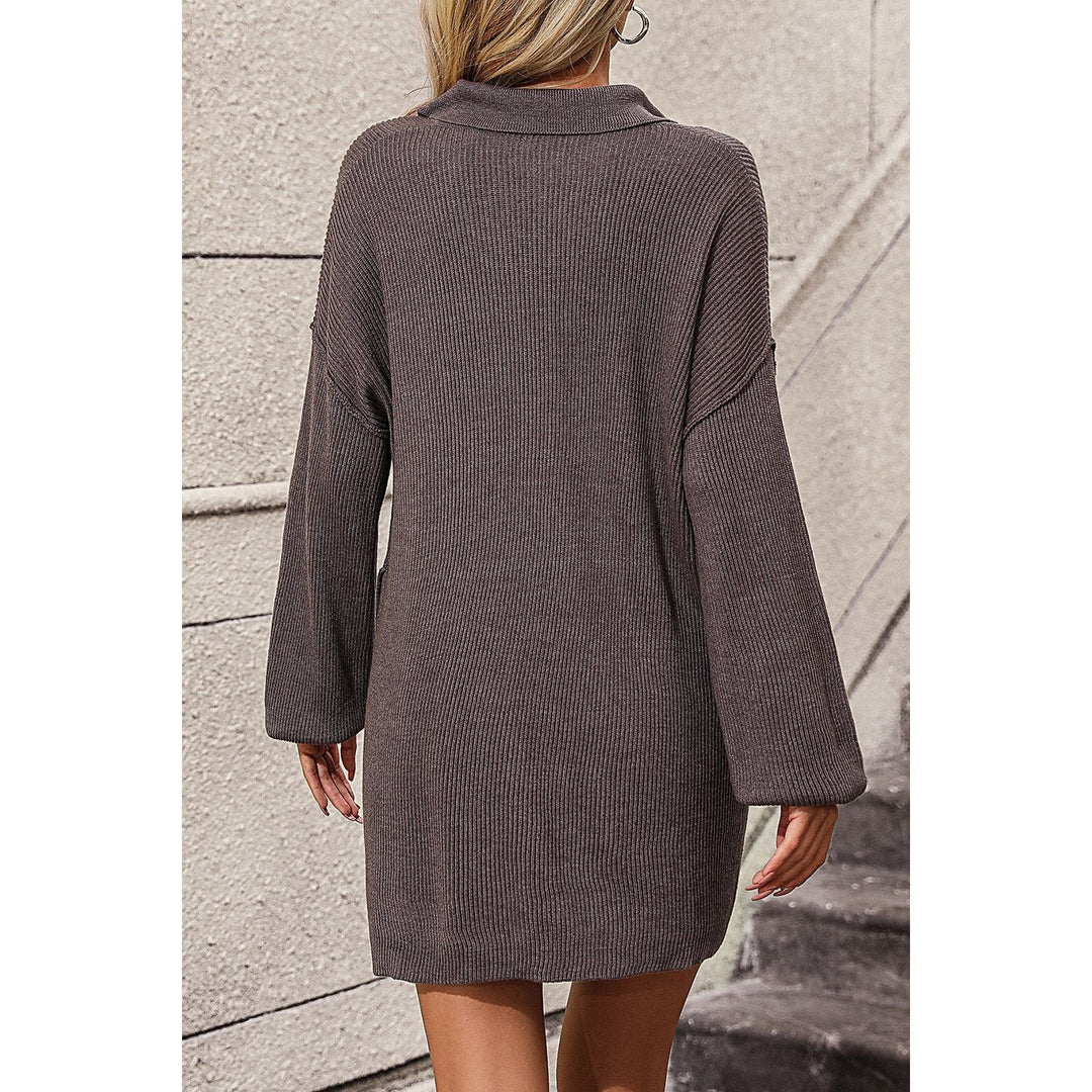 Damen Strickkleid Für Den Herbst