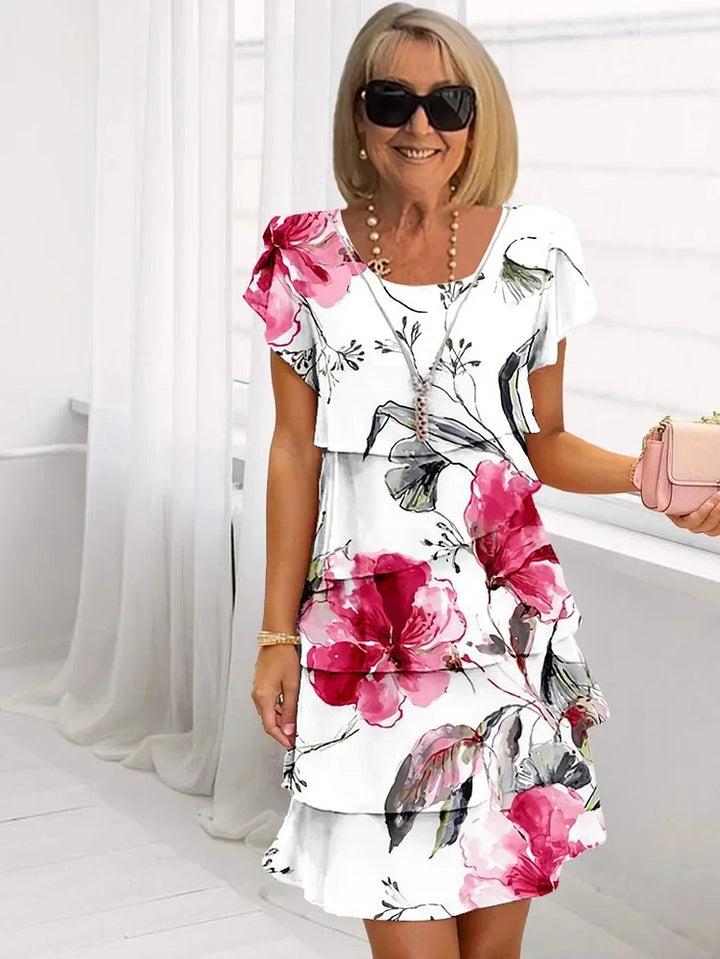 Aliams | Elegantes Maxikleid mit Blumenmuster