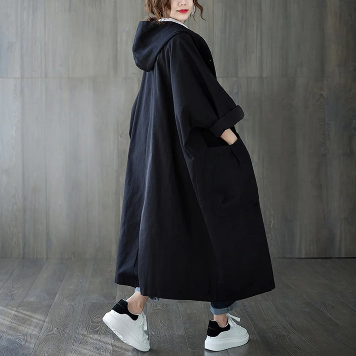 Übergroßer Kapuzen Trenchcoat für Damen – Stilvoll & Praktisch