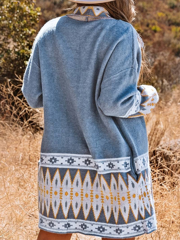 Aliams | Aztekenmuster-Strickjacke