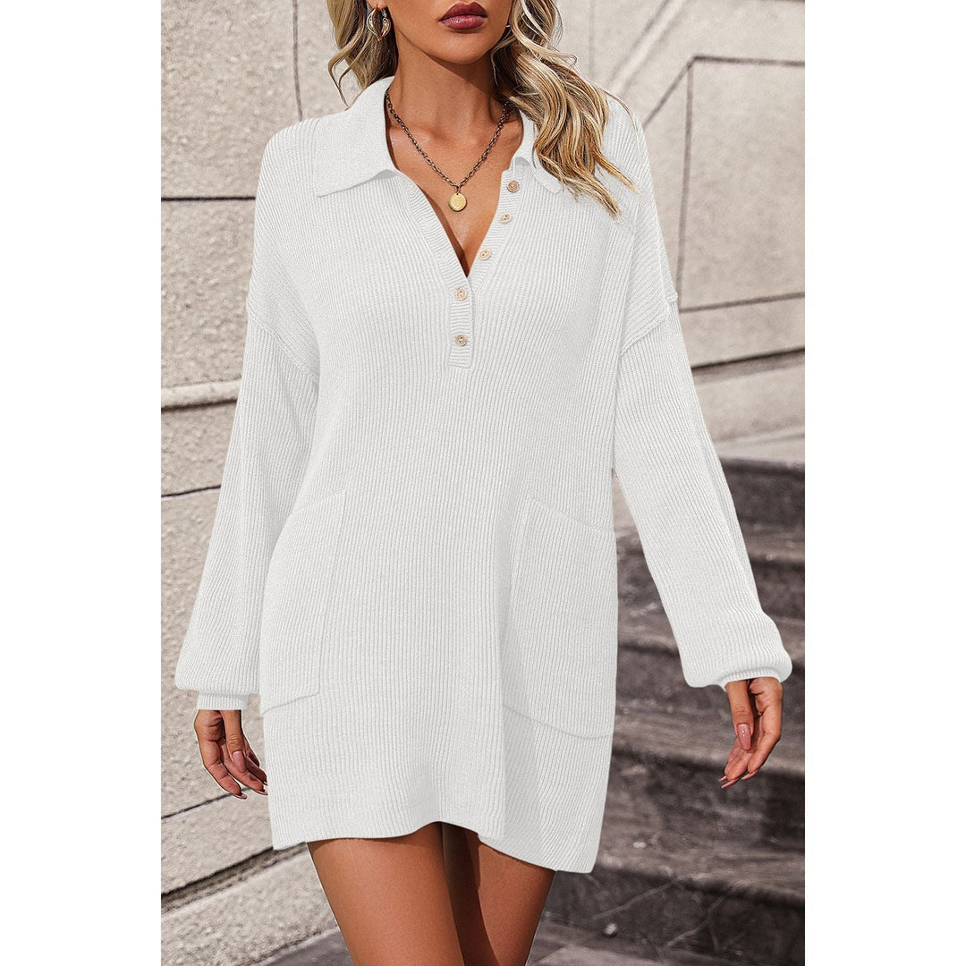 Damen Strickkleid Für Den Herbst