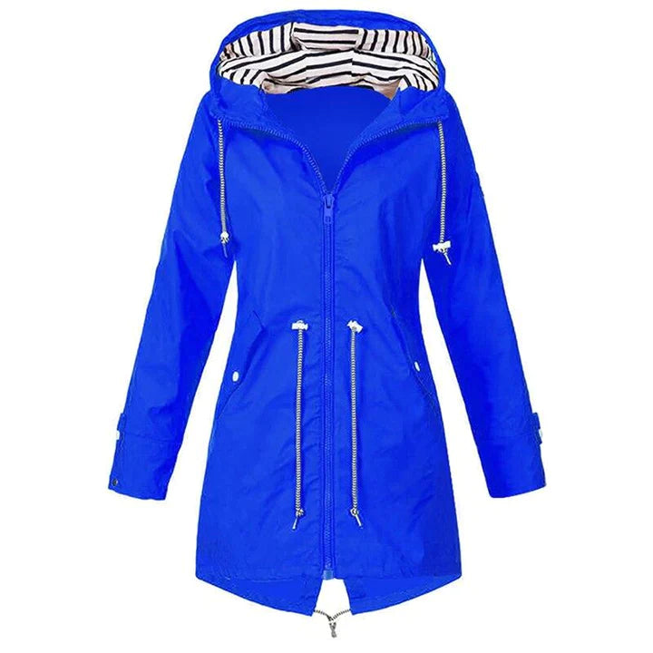 Aliams | Stilvolle Wasserdichte Outdoor Regenjacke mit Kapuze für Damen Klassischer Stil & Ideal für Outdoor-Aktivitäten