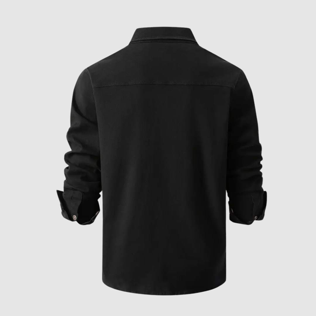 Herrenbluse mit gerader Passform und glatter Oberfläche