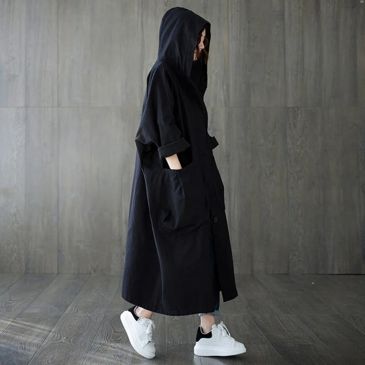 Übergroßer Kapuzen Trenchcoat für Damen – Stilvoll & Praktisch