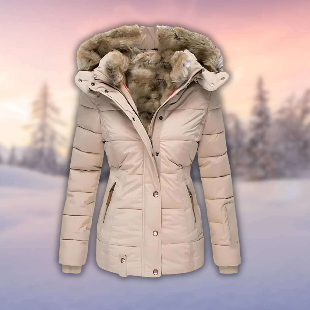 Elianee | Elegante Damen-Winterjacke Mit Pelz Und Kapuze