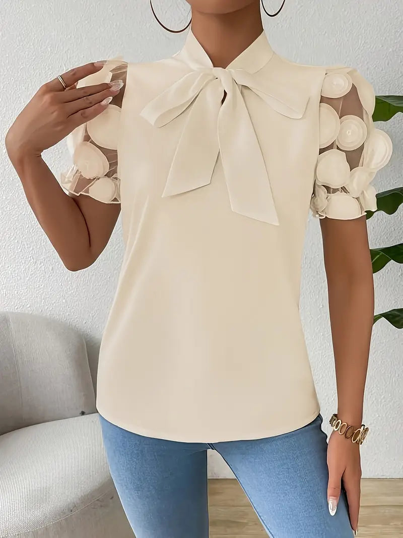 Aliams | Bluse mit Transparenten Puffärmeln