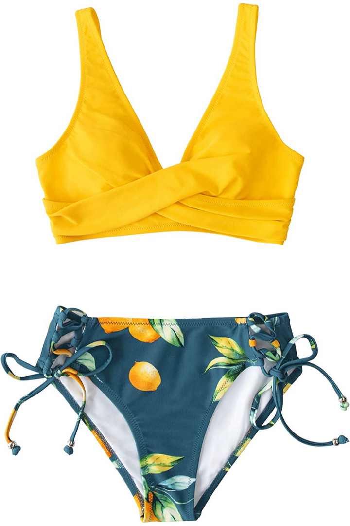 Aliams | Swim Bikini Sublime Bikini mit Zitronendetail und Trägern Auf Der Rückseite